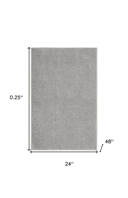 2' X 4' Gray Indoor Outdoor Area Rug