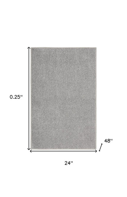 2' X 4' Gray Indoor Outdoor Area Rug