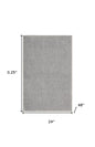 2' X 4' Gray Indoor Outdoor Area Rug