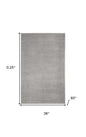 3' X 5' Gray Indoor Outdoor Area Rug