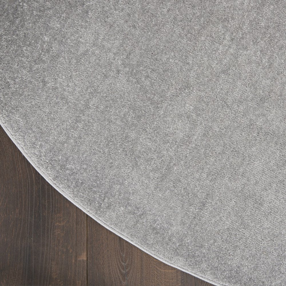 4' Gray Round Indoor Outdoor Area Rug
