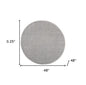 4' Gray Round Indoor Outdoor Area Rug