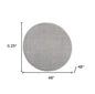 4' Gray Round Indoor Outdoor Area Rug