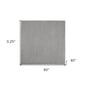 5' X 5' Gray Square Indoor Outdoor Area Rug