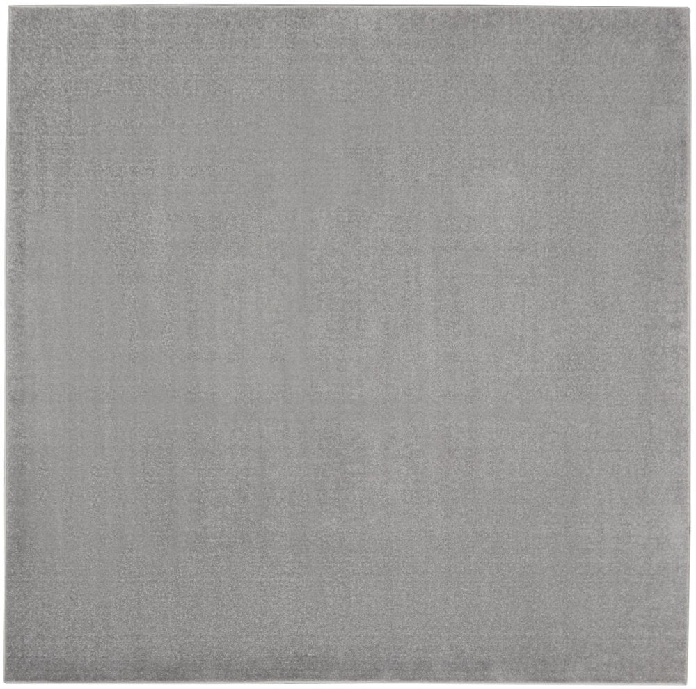 5' X 5' Gray Square Indoor Outdoor Area Rug