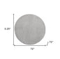 6' X 6' Gray Round Indoor Outdoor Area Rug