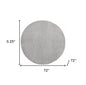 6' X 6' Gray Round Indoor Outdoor Area Rug