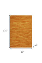 2' X 4' Orange Indoor Outdoor Runner Rug