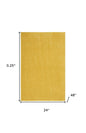 2' X 4' Yellow Indoor Outdoor Runner Rug