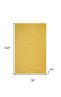 3' X 5' Yellow Indoor Outdoor Area Rug