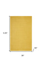 3' X 5' Yellow Indoor Outdoor Area Rug