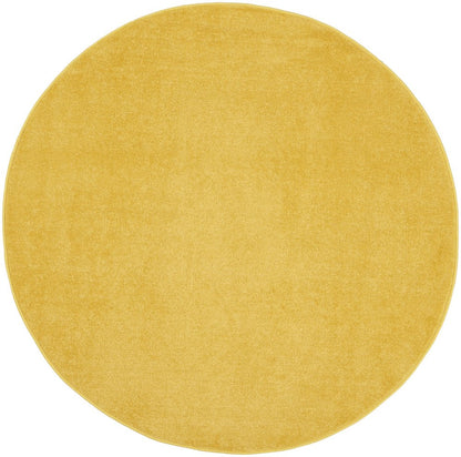 4' Yellow Round Indoor Outdoor Area Rug