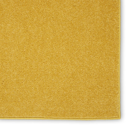 5' X 5' Yellow Square Indoor Outdoor Area Rug