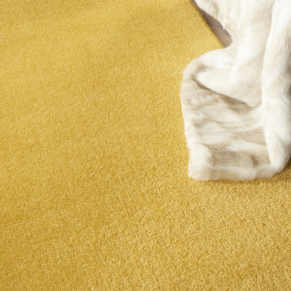 5' X 5' Yellow Square Indoor Outdoor Area Rug