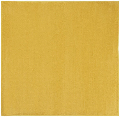 5' X 5' Yellow Square Indoor Outdoor Area Rug