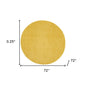 6' X 6' Yellow Round Indoor Outdoor Area Rug