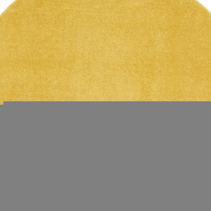6' X 6' Yellow Round Indoor Outdoor Area Rug