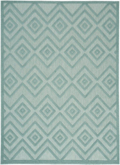 4' X 6' Aqua Indoor Outdoor Area Rug