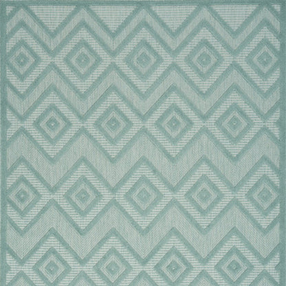 4' X 6' Aqua Indoor Outdoor Area Rug