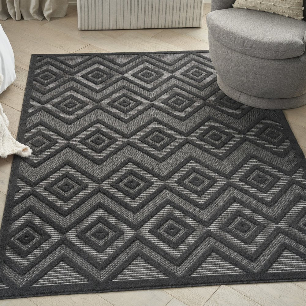 4' X 6' Charcoal Indoor Outdoor Area Rug