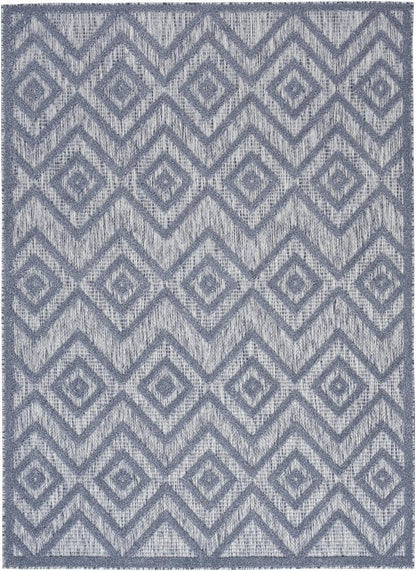4' X 6' Denim Blue Indoor Outdoor Area Rug