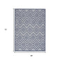 4' X 6' Denim Blue Indoor Outdoor Area Rug