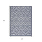 4' X 6' Denim Blue Indoor Outdoor Area Rug