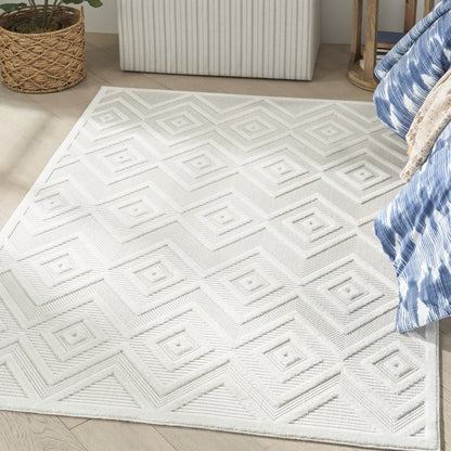4' X 6' Ivory Indoor Outdoor Area Rug