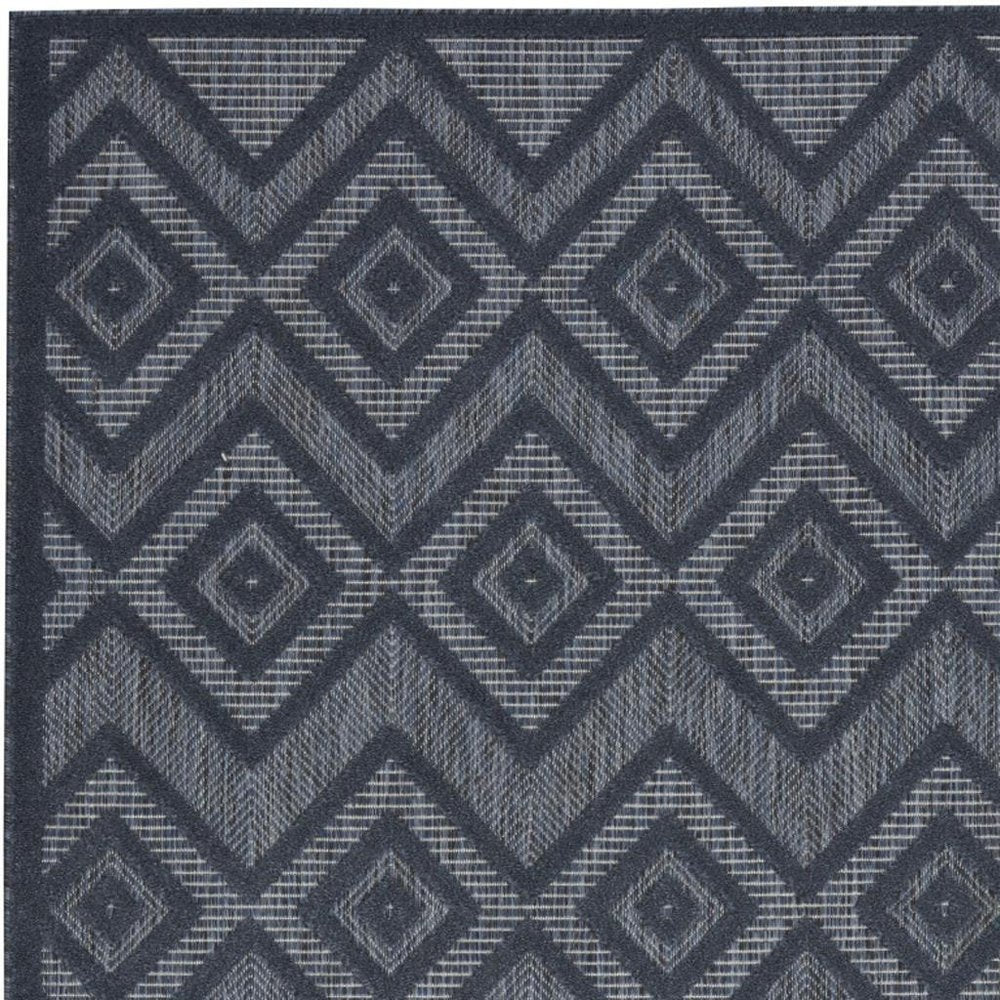 4' X 6' Blue Indoor Outdoor Area Rug