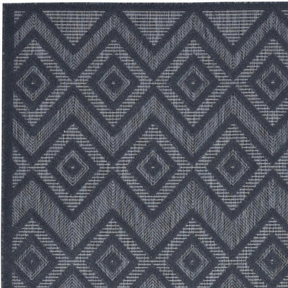 4' X 6' Blue Indoor Outdoor Area Rug