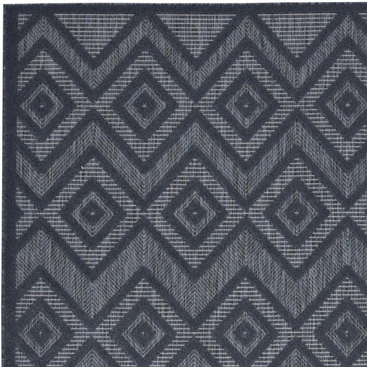 4' X 6' Blue Indoor Outdoor Area Rug