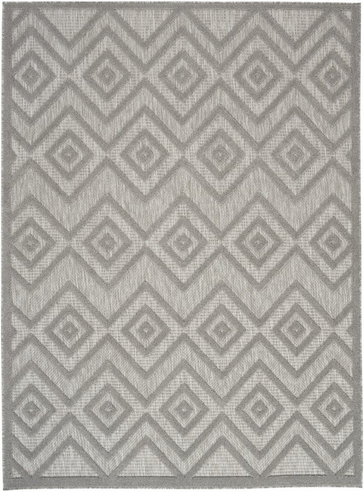 4' X 6' Gray Indoor Outdoor Area Rug