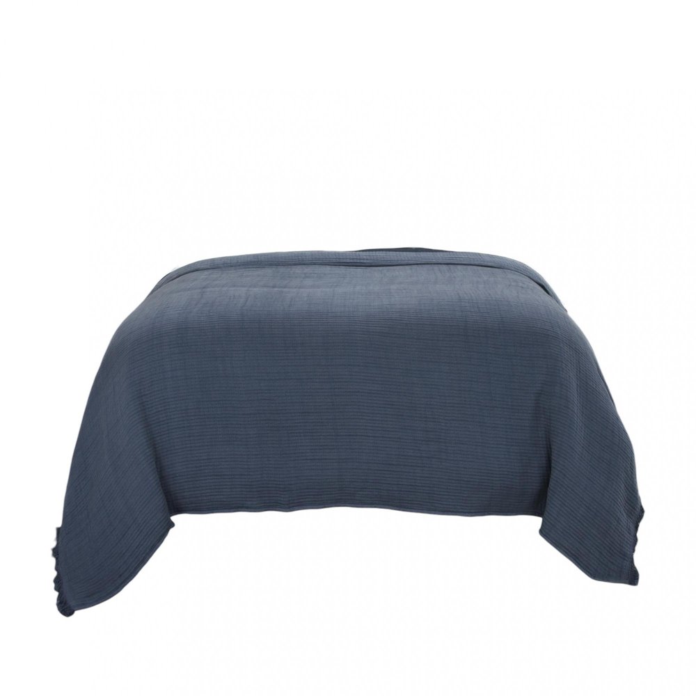 Indigo Checkered King Quilt