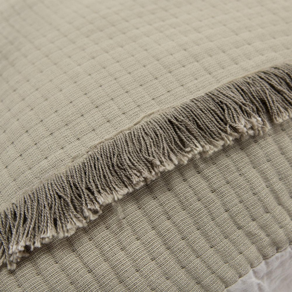 Natural Checkered King Quilt