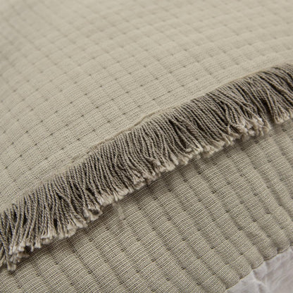 Natural Checkered King Quilt