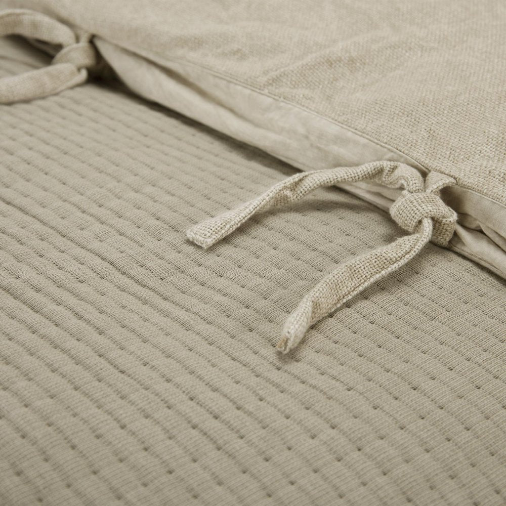 Natural Checkered King Quilt
