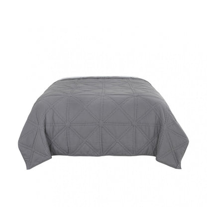 Gray Geometric King Quilt