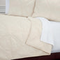 Set of Three Ivory Geometric Queen Quilt