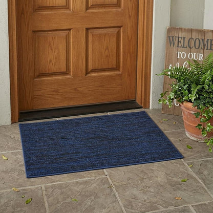 2' X 4' Midnight Blue Stain Resistant Indoor Outdoor Area Rug