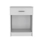 22" White Wood One Drawer Nightstand