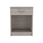 22" Light Gray Wood One Drawer Nightstand