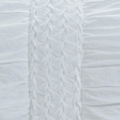 White Geometric King Quilt