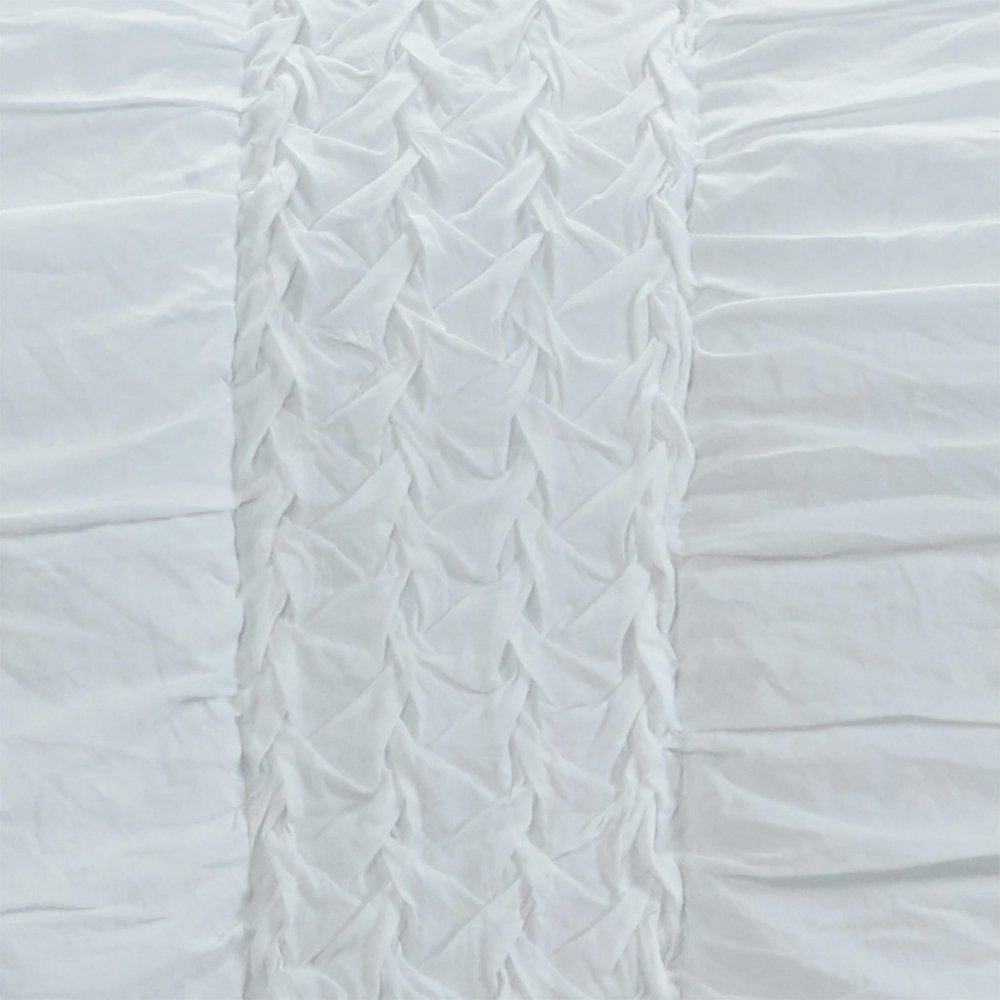 White Geometric Twin Quilt