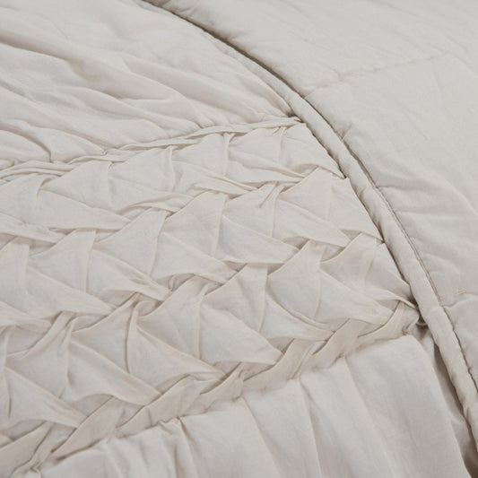Ivory Geometric King Quilt