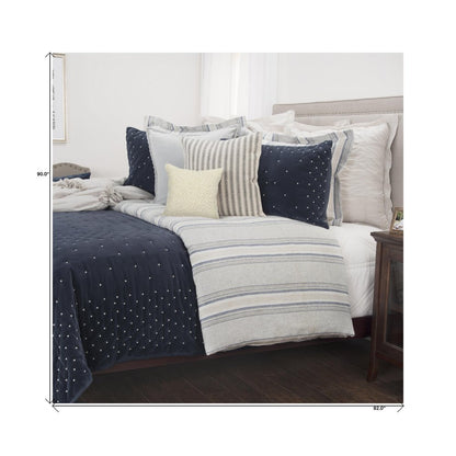 Indigo Polka Dots Queen Quilt