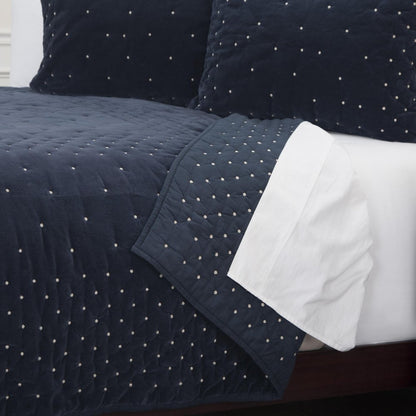 Indigo Polka Dots Queen Quilt
