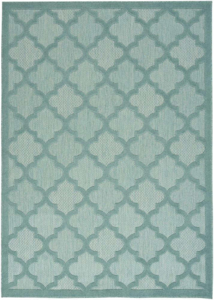 4' X 6' Aqua Indoor Outdoor Area Rug