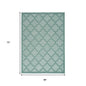 4' X 6' Aqua Indoor Outdoor Area Rug