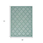 4' X 6' Aqua Indoor Outdoor Area Rug