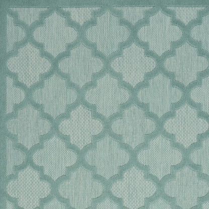 4' X 6' Aqua Indoor Outdoor Area Rug